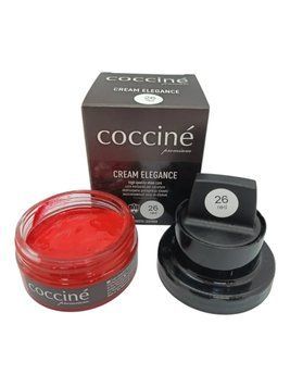 Крем для шкіряного взуття Coccine ELEGANCE червоний 50 мл для всіх видів шкіри RED 26 фото