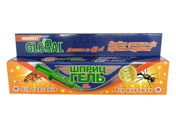 Гель від тарганів Global 40 г засіб для боротьби зі шкідниками Global 40г фото