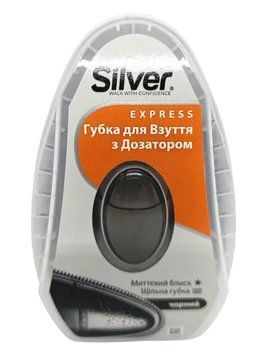 Губка блиск Silver для гладкої шкіри чорний 6 мл з дозатором 5596 фото