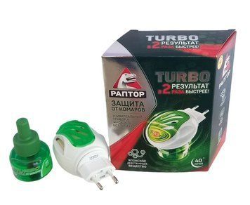 Фумігатор від комарів TURBO РАПТОР комплект 40 ночей засіб для захисту від комарів ФЖ 40 фото
